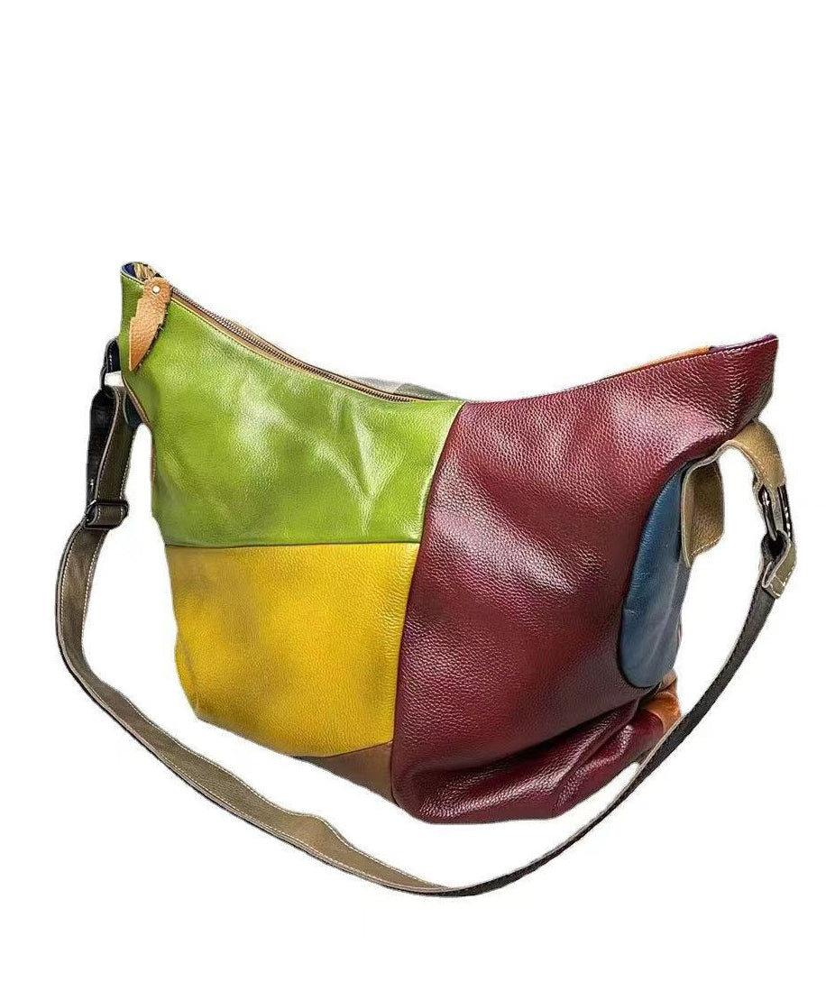 Fashionable Versatile Cowhide Single Shoulder Crossbody Bag