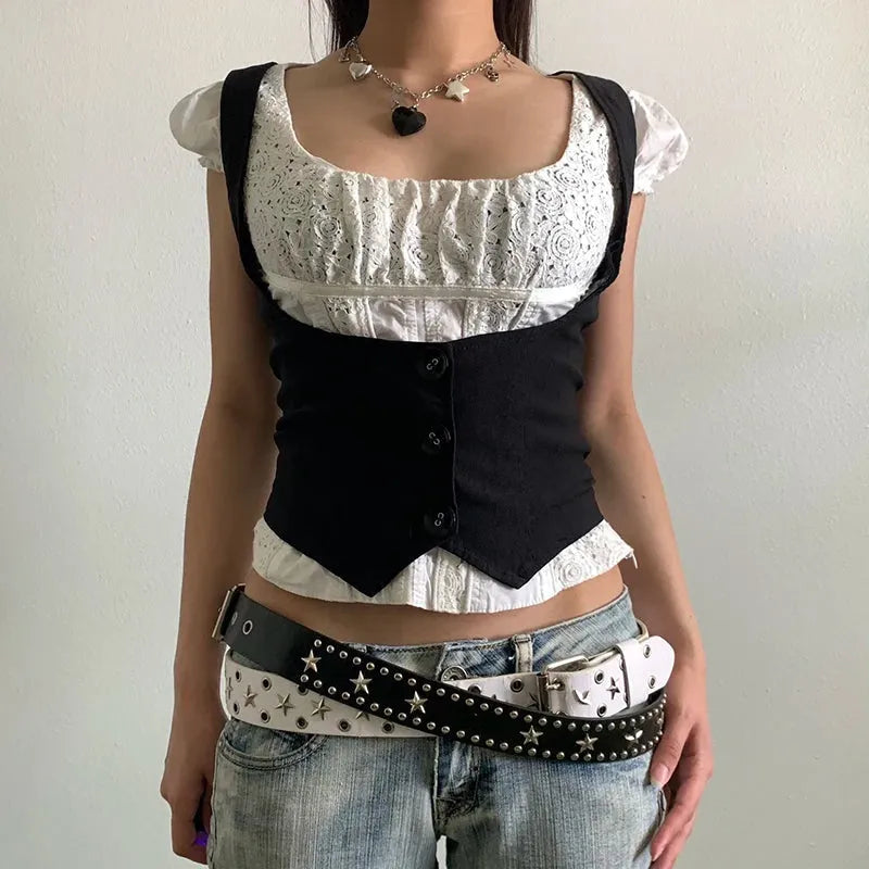 Fitted Button Up Vest