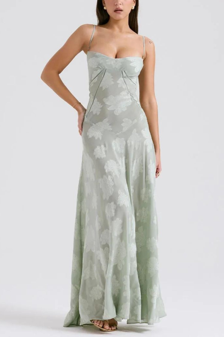 Floral Lace Up Maxi Dress - View 5