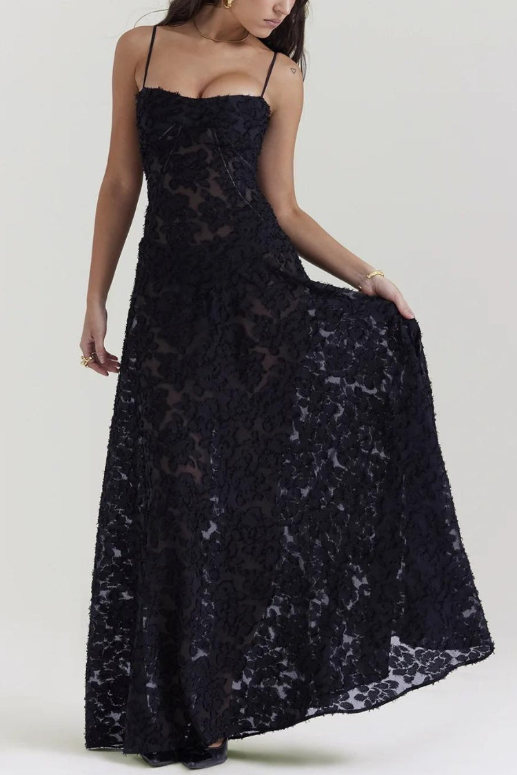 Floral Lace Up Maxi Dress - View 7
