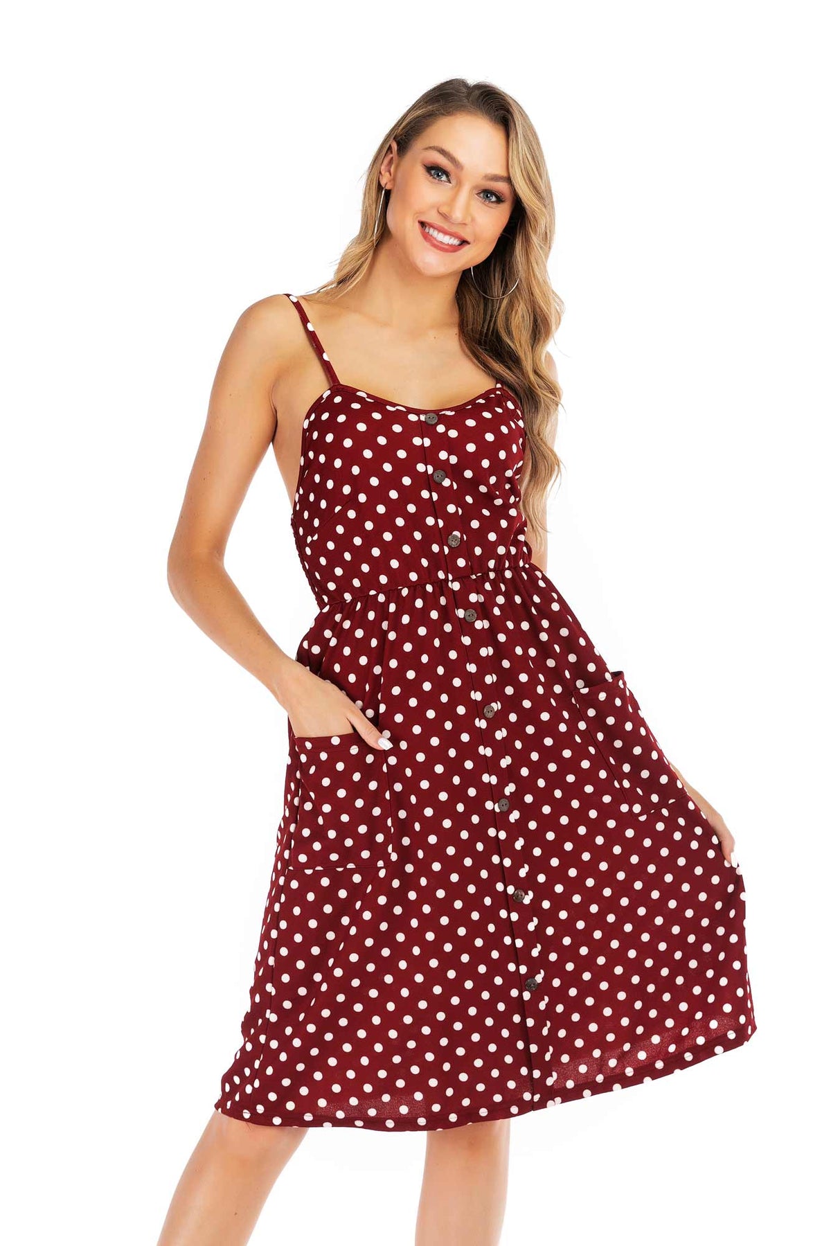 Floral Print Open Back Button Front Maxi Dress - Mislish