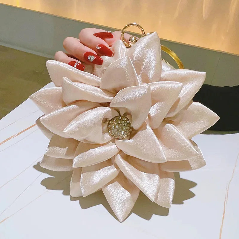 Floral Champagne Tote Wristlet