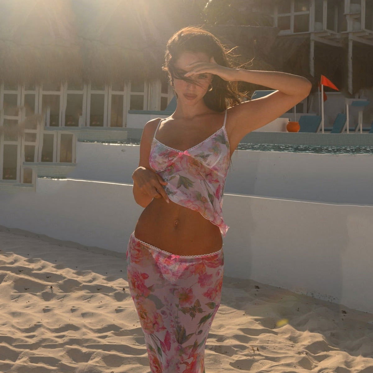 Floral Gauzy Women Swimwear - Fashionpara