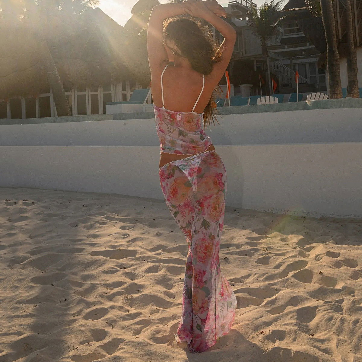 Floral Gauzy Women Swimwear - Fashionpara