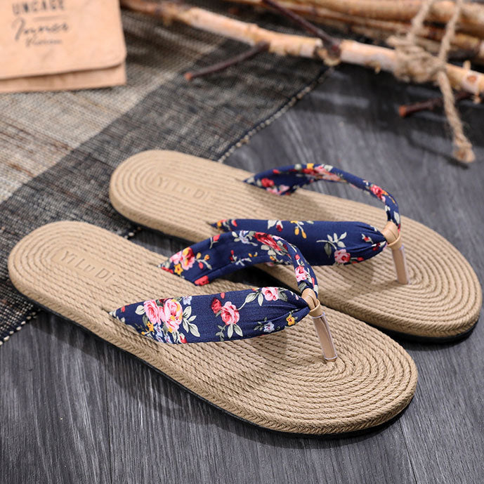 Printed Comfort Flats Flip Flops - Mislish