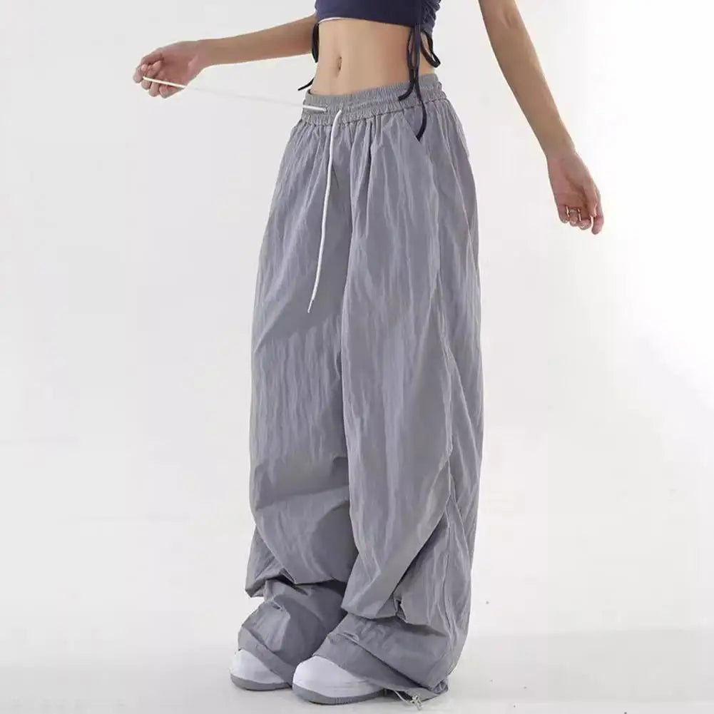 Fluorescent Drawstring Wide Leg Cargo Pant