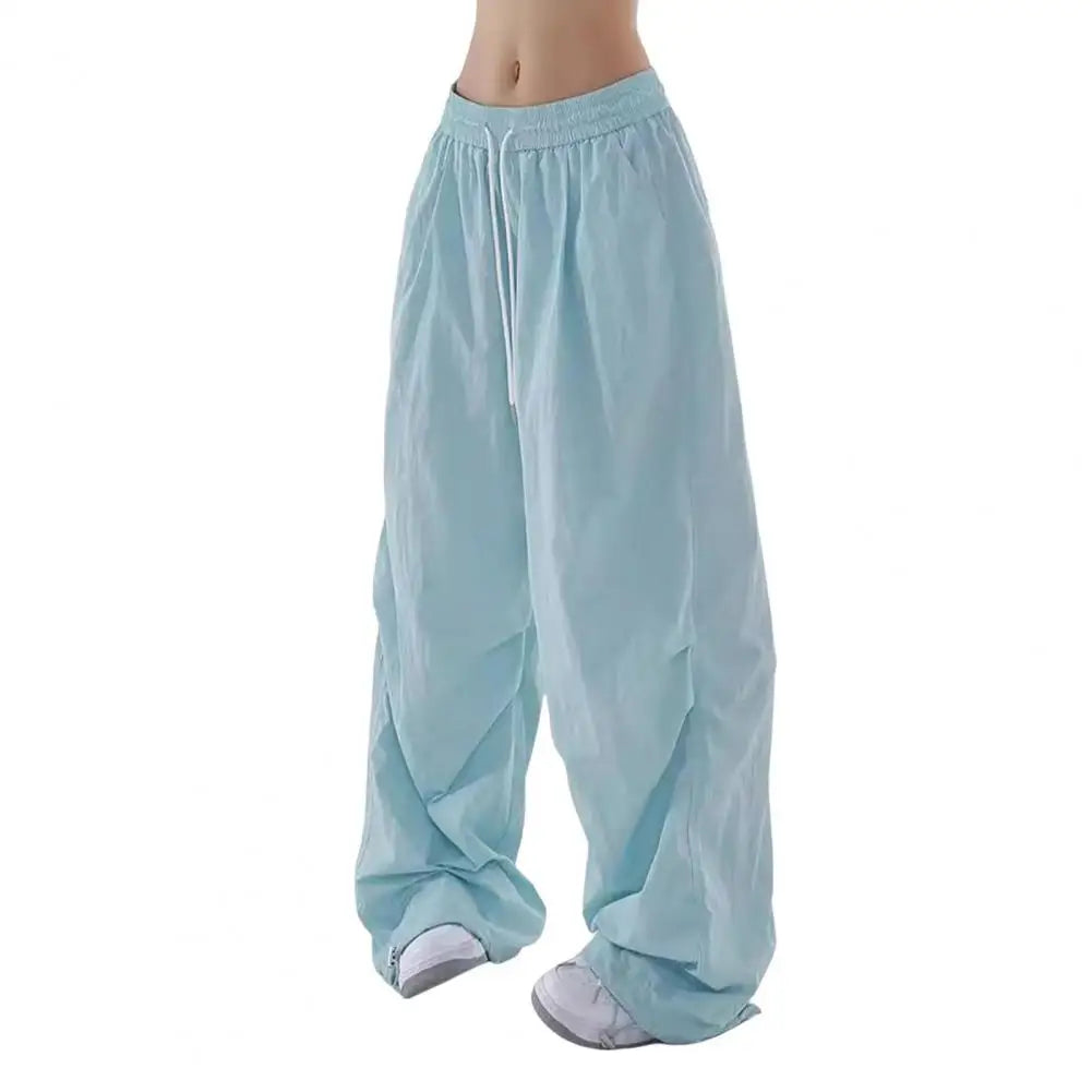 Fluorescent Drawstring Wide Leg Cargo Pant