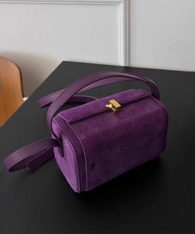 Purple Versatile Suede Bag Body French Cross