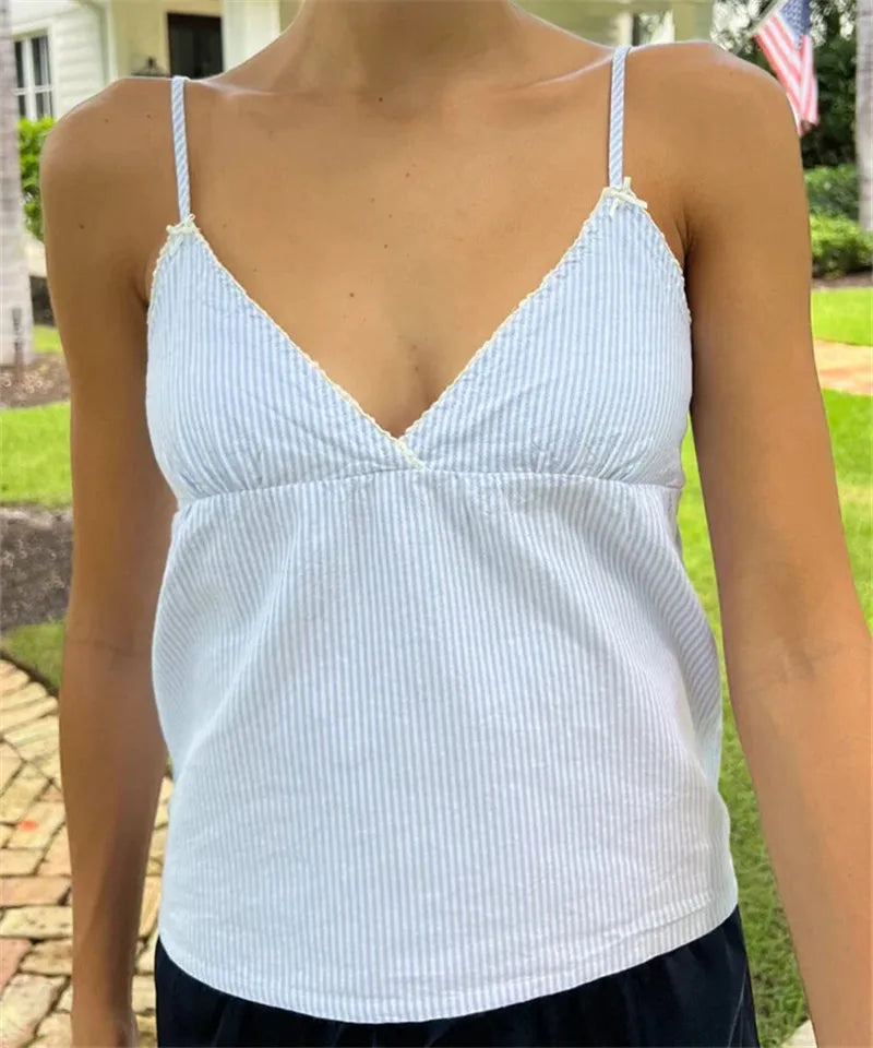 Peplum Spaghetti Strap Crop Top