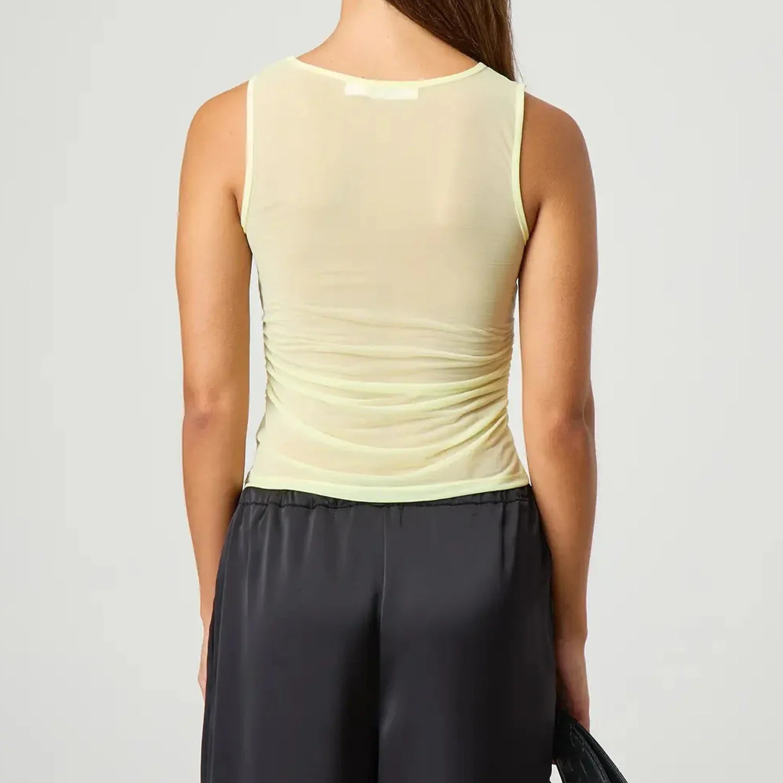 Sheer Mesh Layering Crop Top