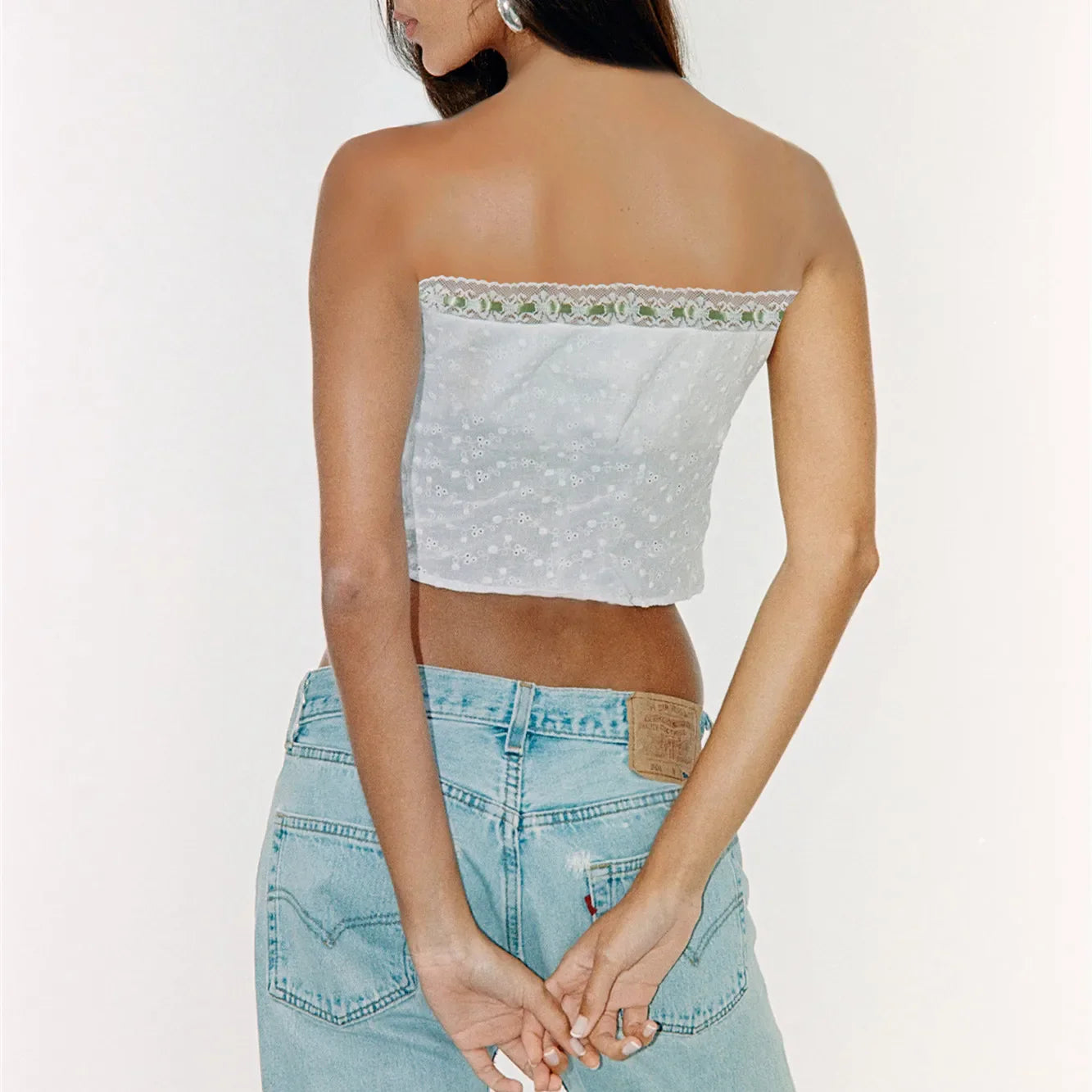 Off-Shoulder Bandage Crop Top
