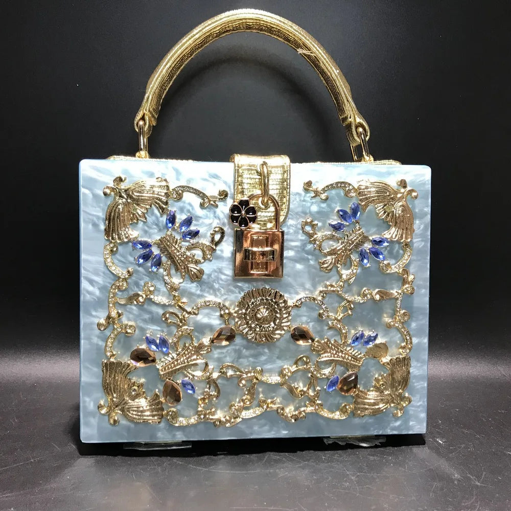 Bling Sequined Heart Evening Clutch Bag