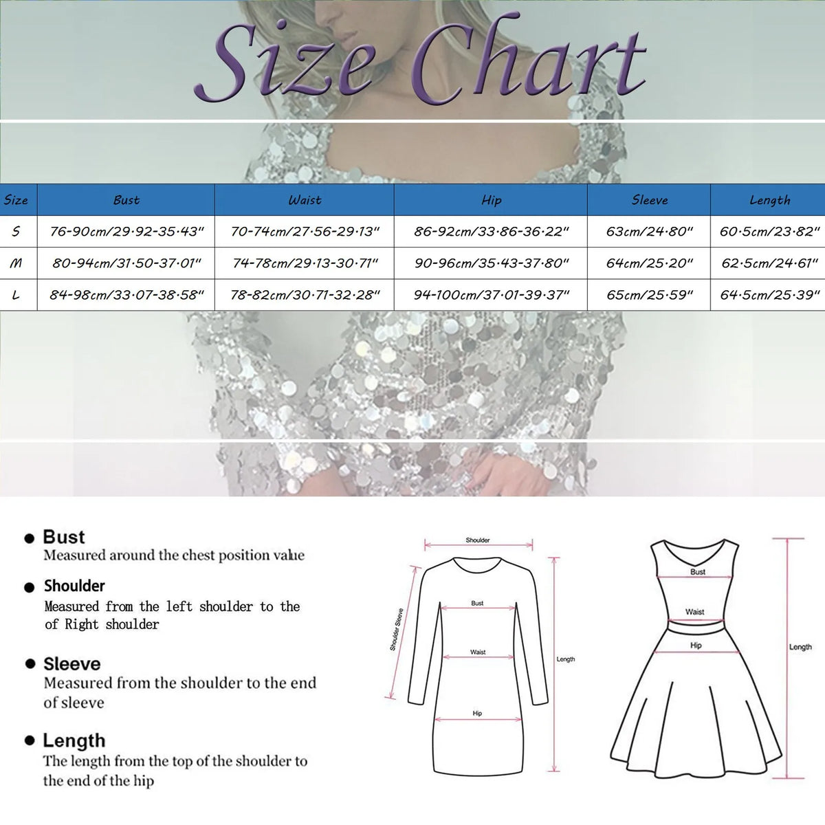 Paillette Sequin Square Neck Bell Sleeve Bodycon Mini Dress 6