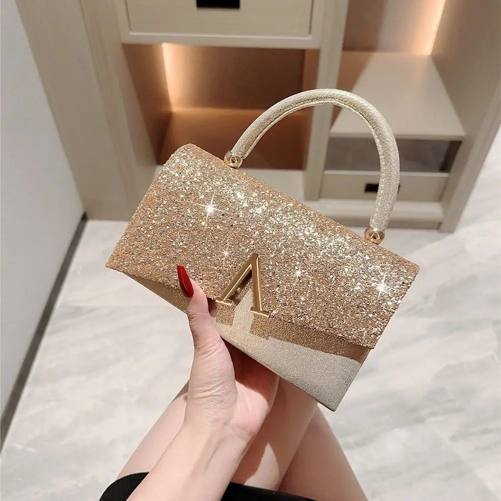 Gold Sequin Fashion Banquet Clutch Bag