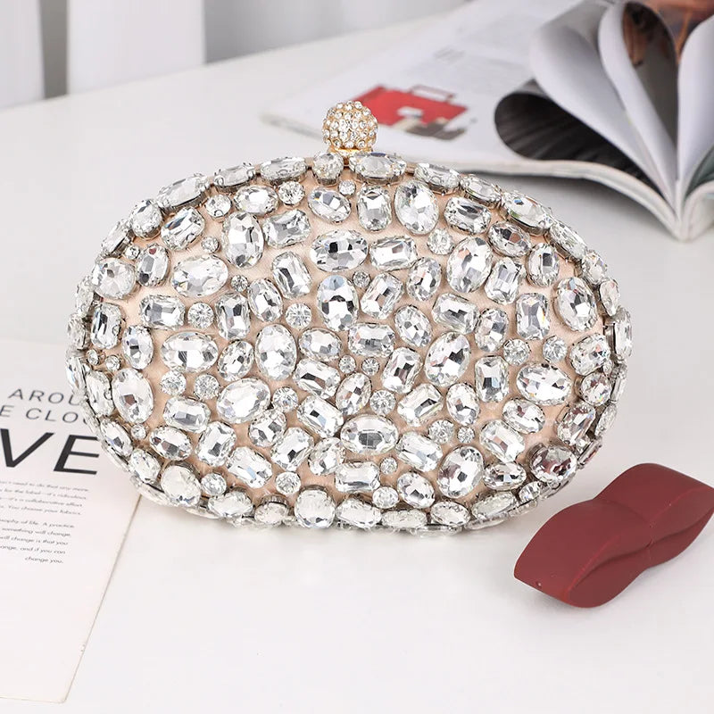 Crystal Diamond Evening Bag Birthday Party Wedding Clutch