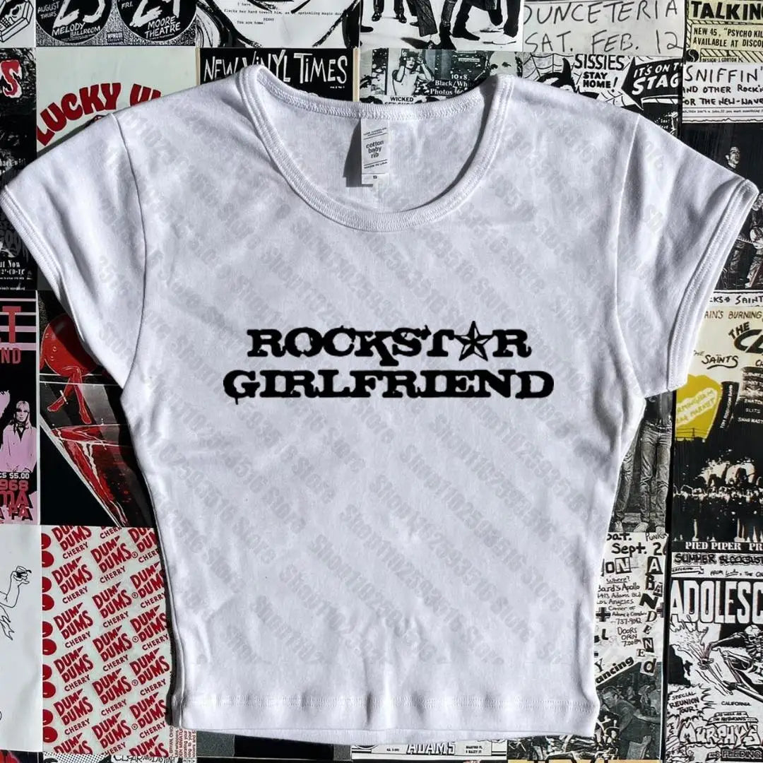 Gothic Emo Skull Graphic Print Crop Top