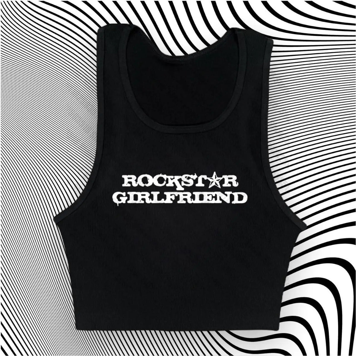 Gothic Emo Skull Graphic Print Crop Top