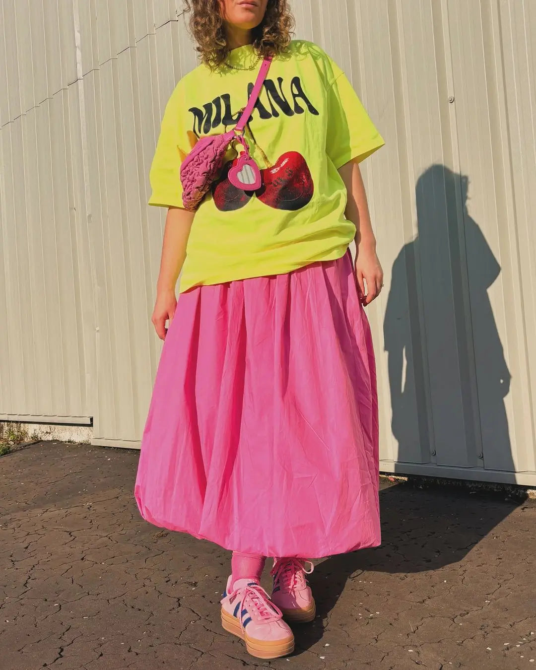 Gothic Harajuku Fluorescent Green Cherry T-shirt