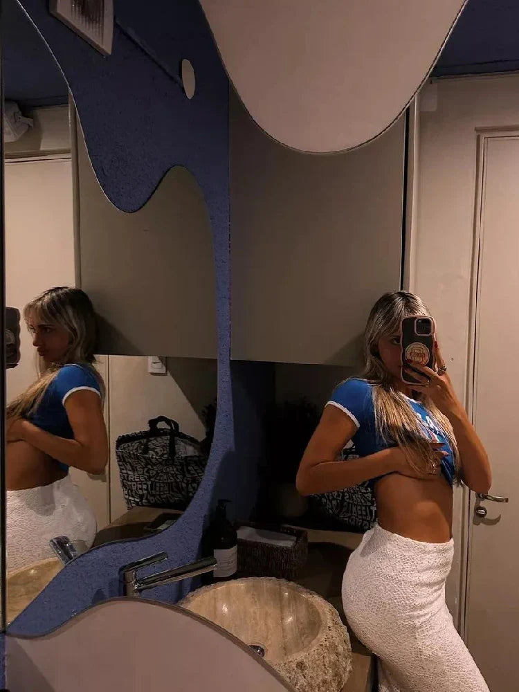 Letter Print Gothic Baby Tee T-shirt