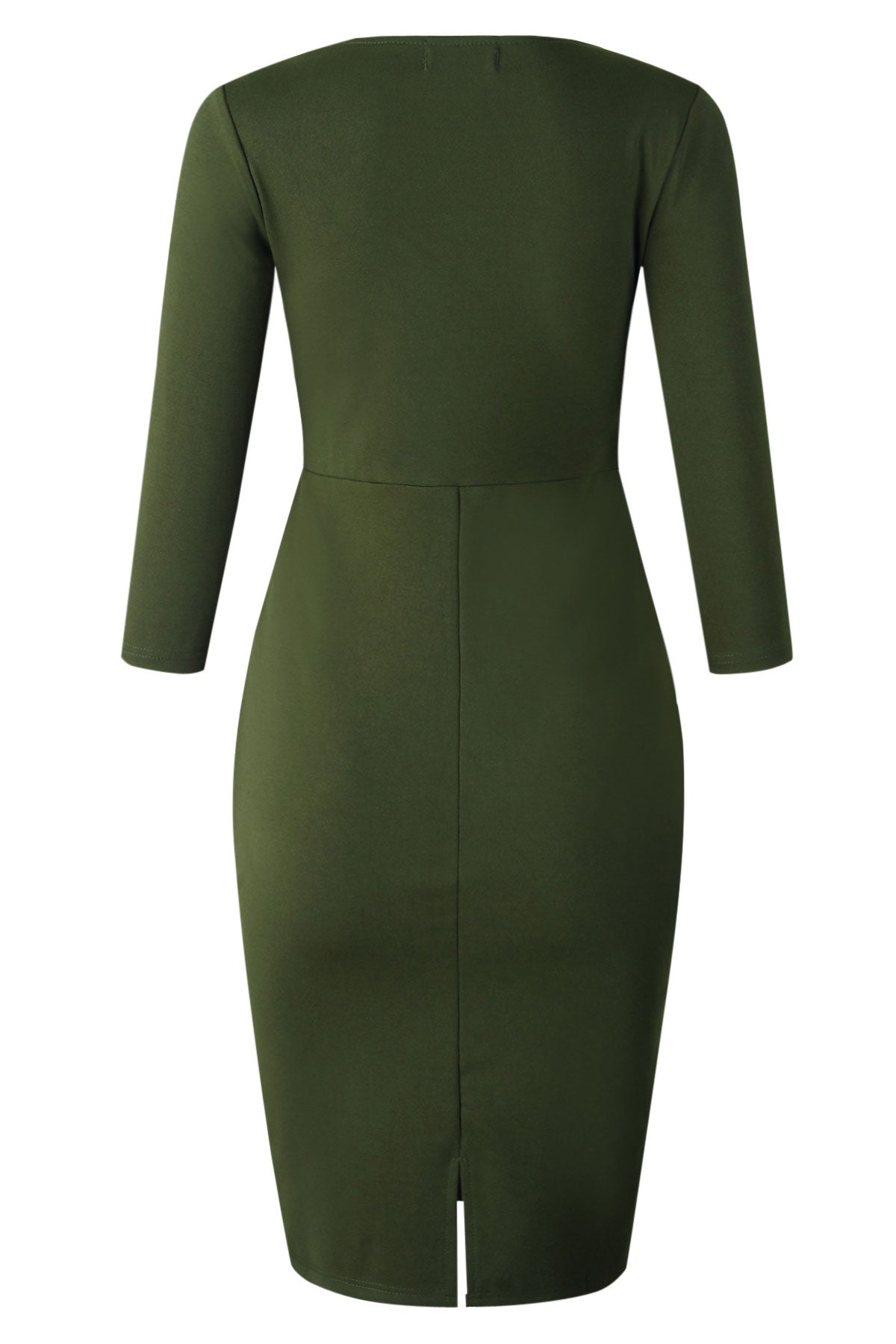 Green Bodycon Long Sleeve Office Formal Dress Fashionpara