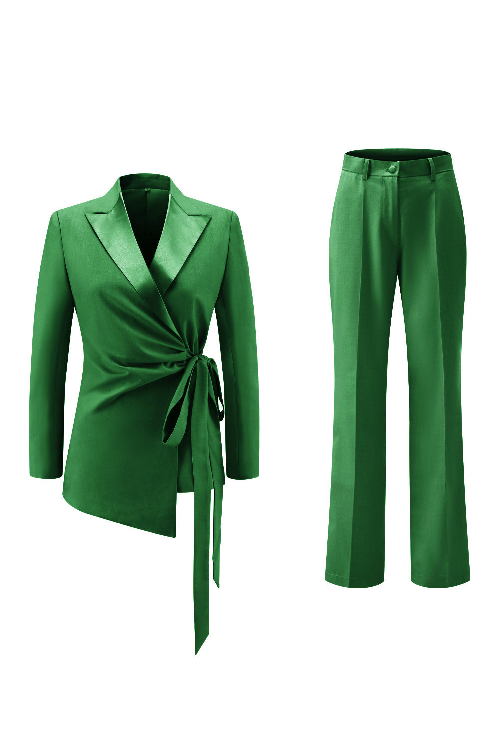 Lilac 2 Piece Peak Lapel Women Prom Suits with Sash