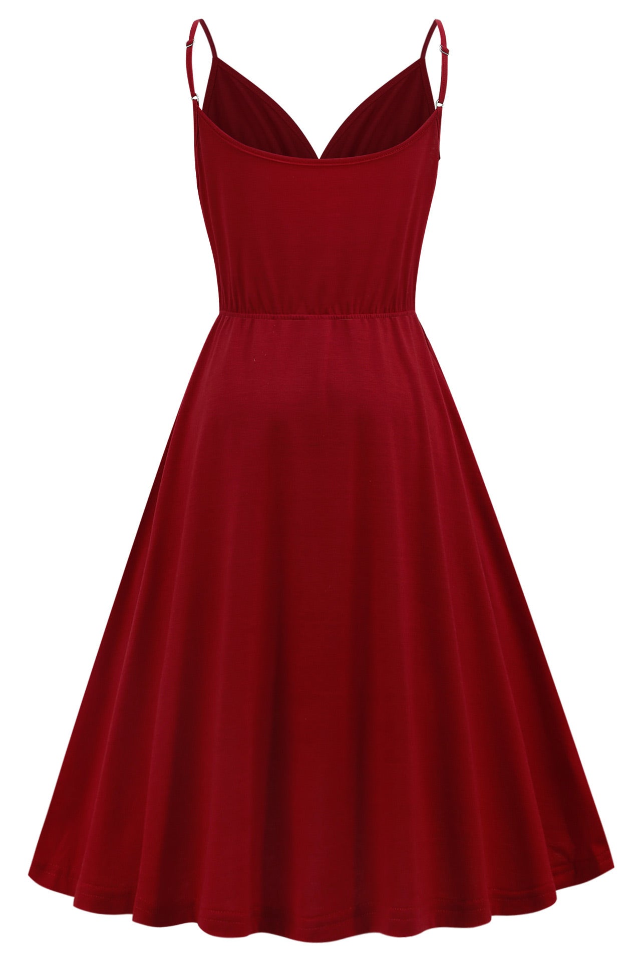 Grey Sleeveless A-Line Midi Dress Fashionpara