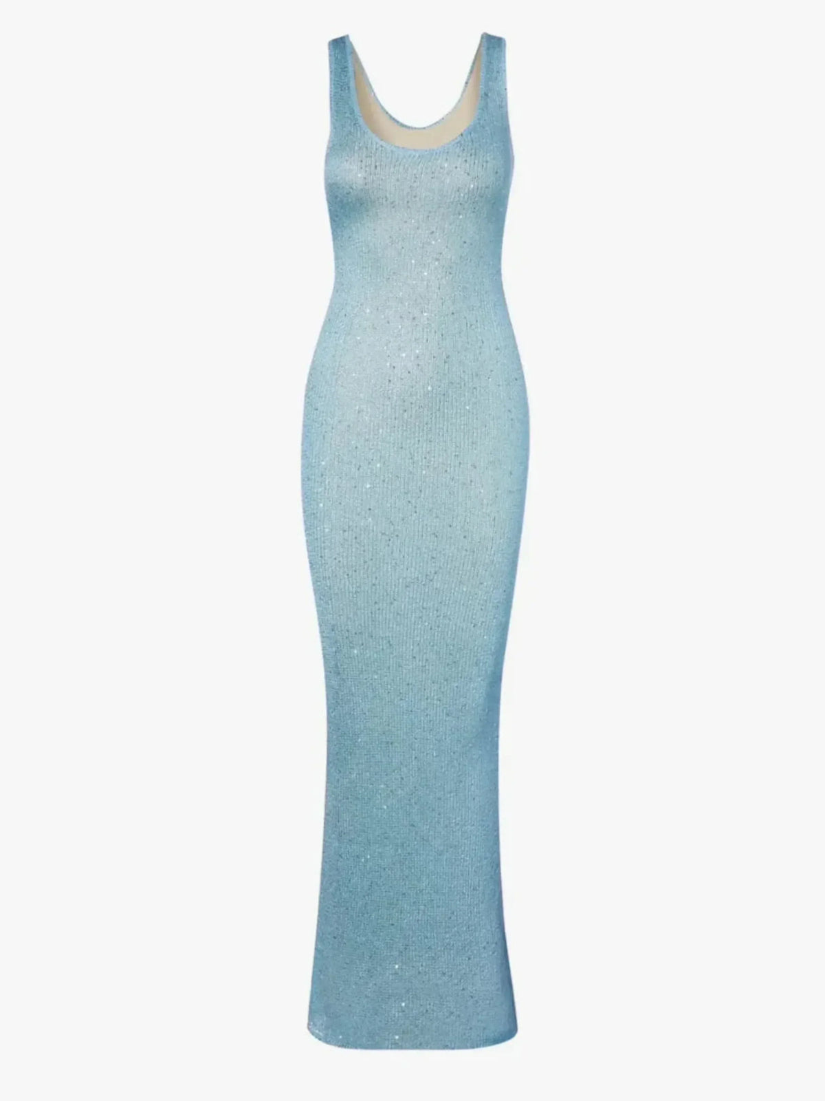 Sequin V-Neck Sleeveless Bodycon Midi Dress - View 4