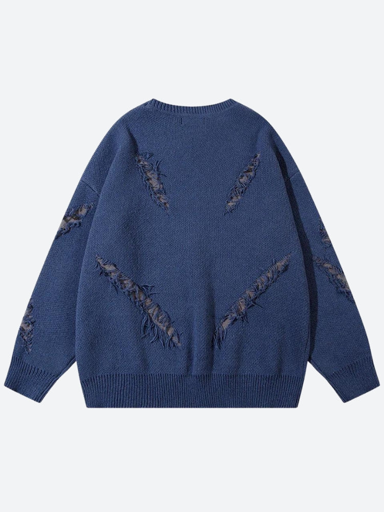 Grunge Claw Distressed Knitted Sweater 4