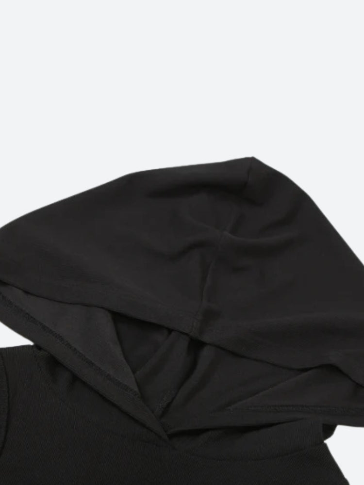 Grunge Cut Out Hooded Top