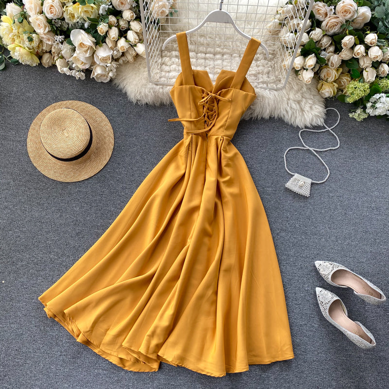 Sleeveless Sweetheart Wide Strap A-Line Midi Cocktail Dress - View 3