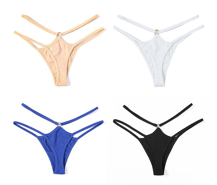 3Pcs/Lot Cotton Panties G-String Thong Hollow Out Underwear Bandage Seamless Soft Knickers Lingerie Intimates