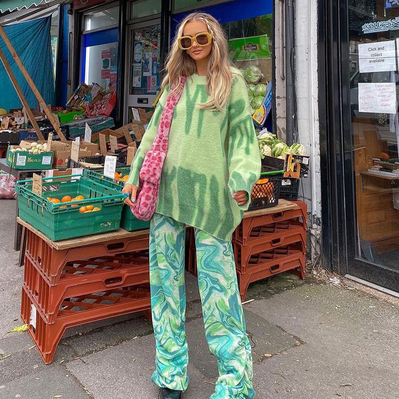 ShoptheCIC Tie Dye Oversized Knit Sweater for Cozy Style