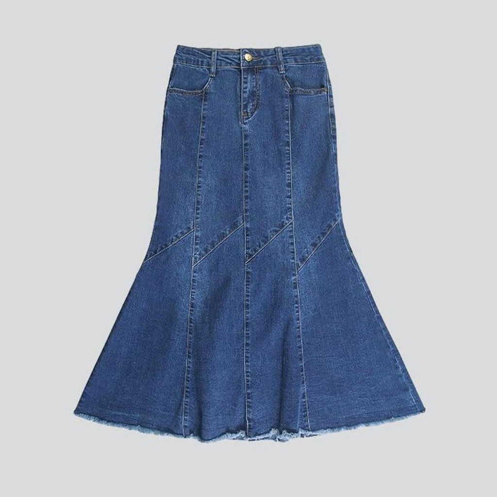 Women's fishtail denim skirt - Fashionpara