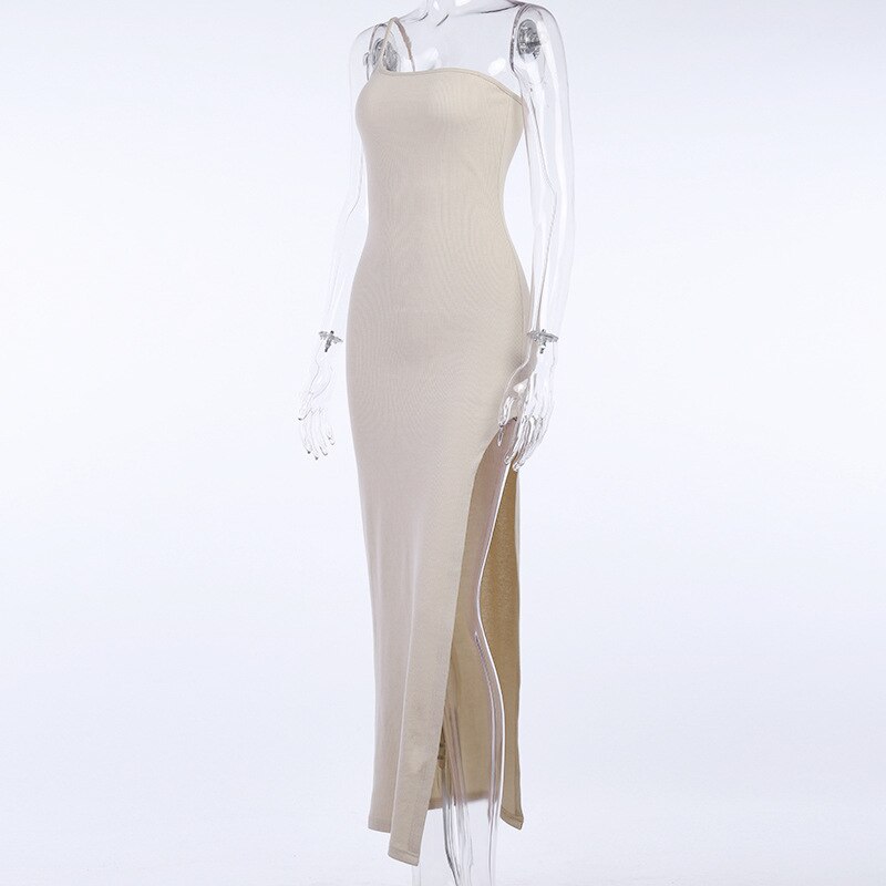 One-Shoulder Lace-Up Cutout Backless Bodycon Maxi Dress 9