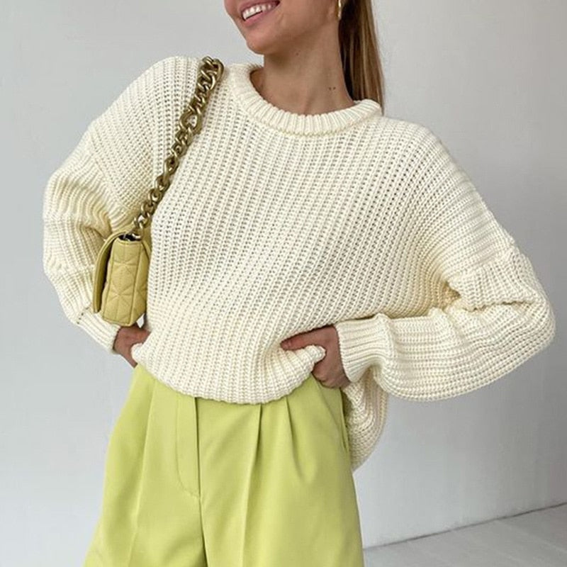 Elliana Cozy Oversized Knit Sweater for Effortless Style