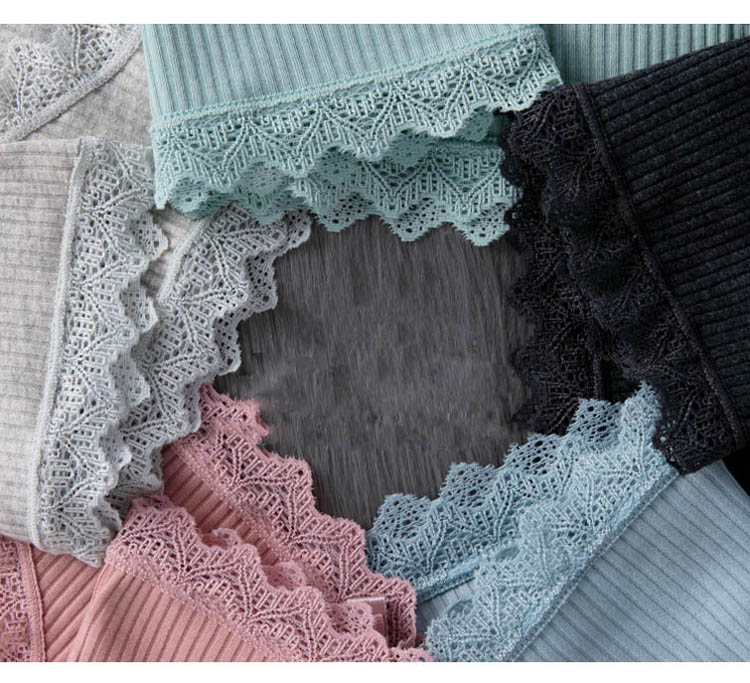 3pcs Lace Panties Underwear Seamless Cute Bow Briefs Soft Comfort Lingerie Female Underpant