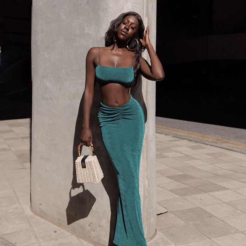 Oui! Oui! Velvet Two Piece Set