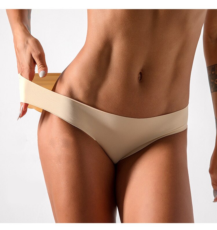 3PC Seamless Panties Ultra-thin Underwear Comfort Intimates Lingerie Low-Rise Female briefs