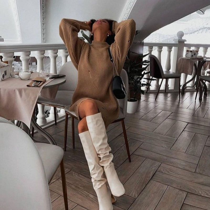 Hey Now Broken Solid Color Loose Sweater 3