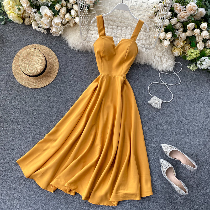 Sleeveless Sweetheart Wide Strap A-Line Midi Cocktail Dress - View 2