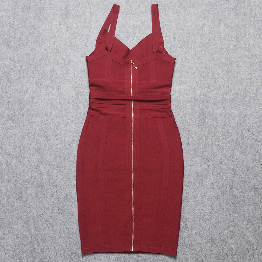 Sweetheart Neck Strappy Tie-Waist Bandage Mini Dress 20
