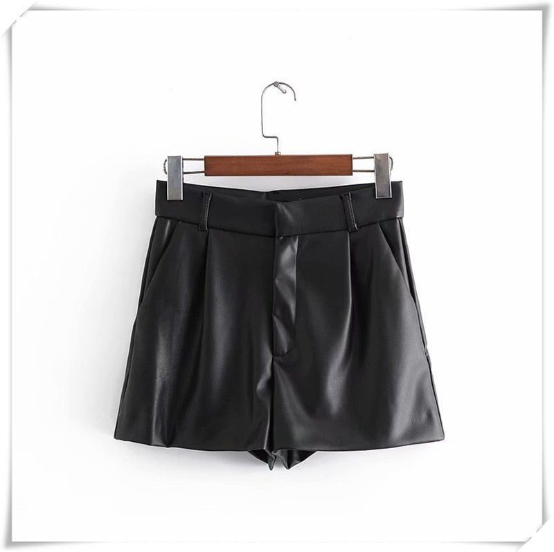 Cassandra Vegan Leather Shorts
