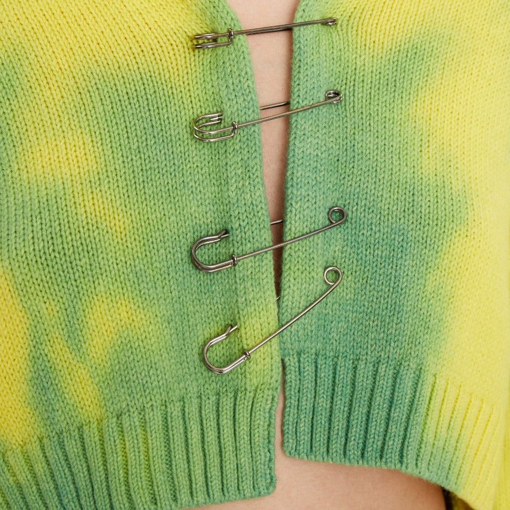 Time For Fun Safety Pin Knitted Cardigan