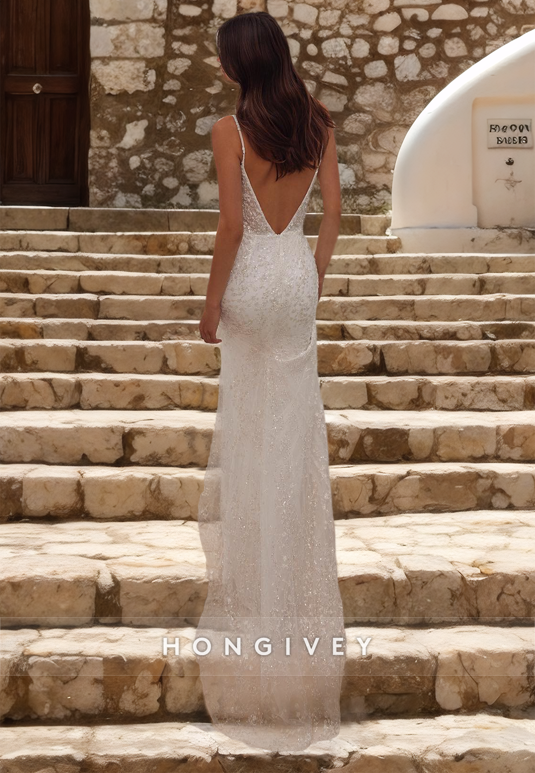 Gorgeous Straps Mermaid Wedding Dress Applique Floor-Length Bridal Dresses