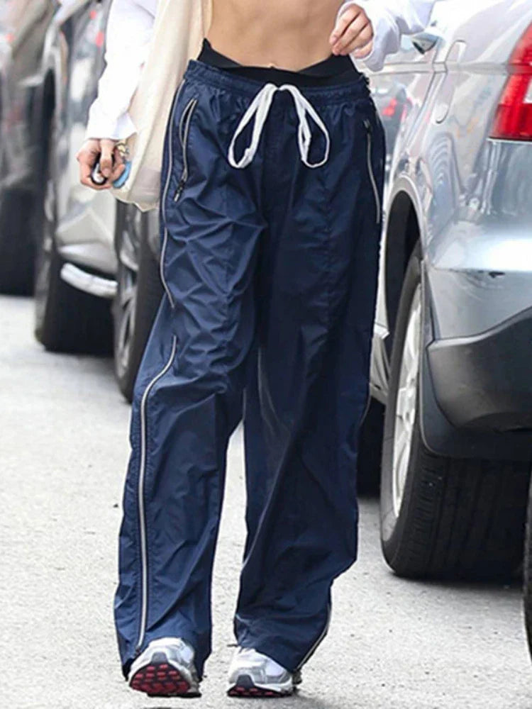 Korean Side Stripe Low Rise Pants