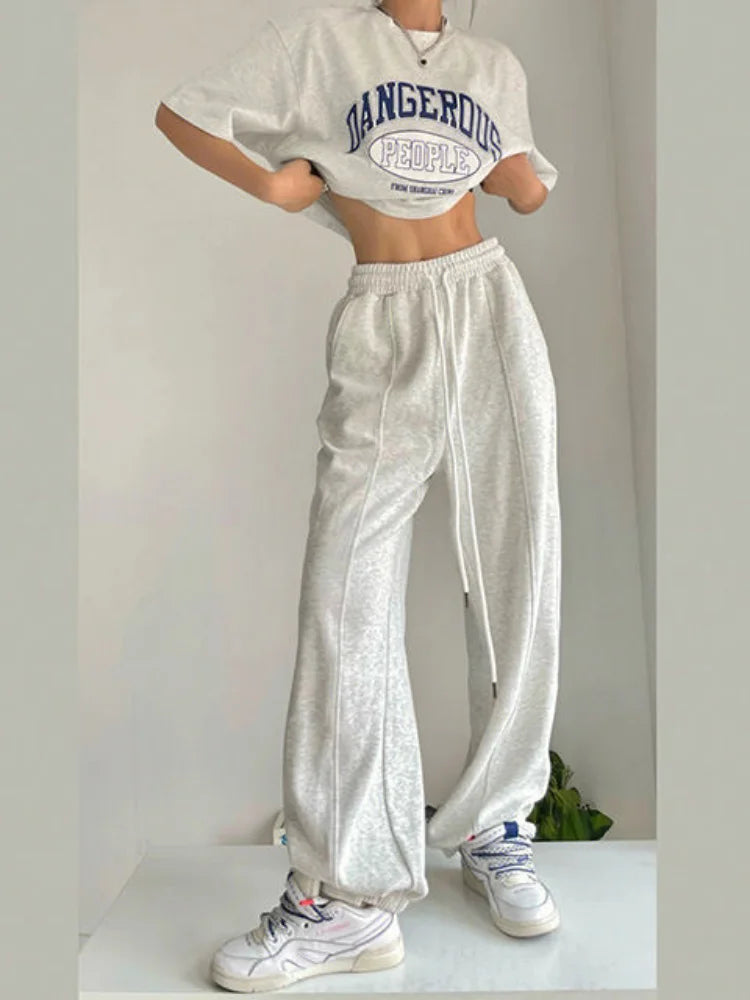 Y2K Harajuku Wide Leg Sweatpants Pants