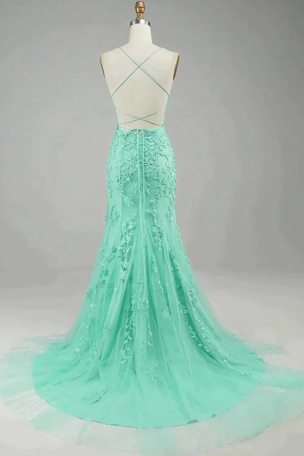 Yellow Mermaid Long Prom Dress with Appliques
