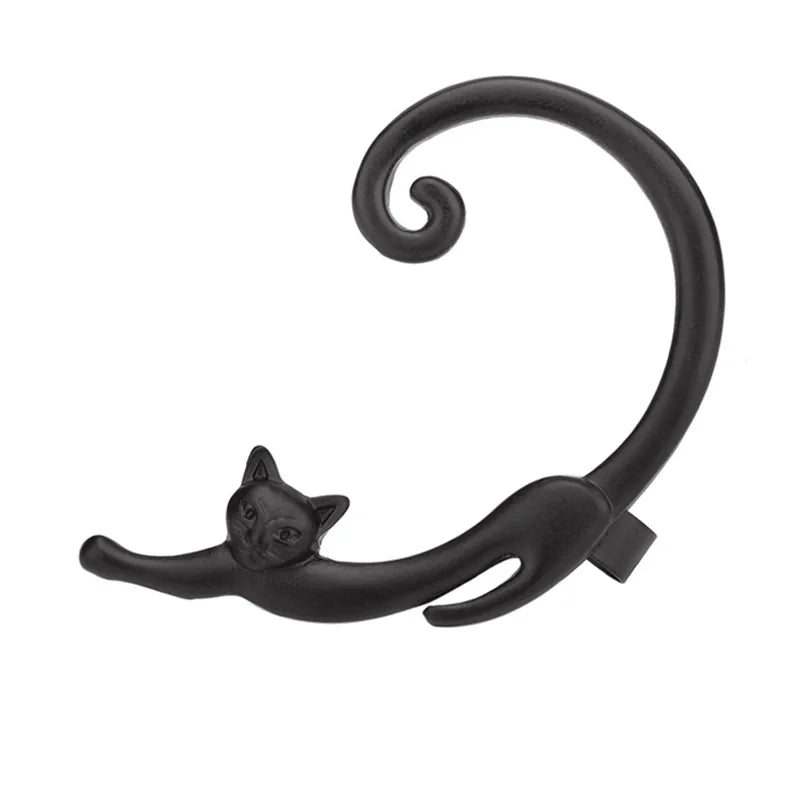 Adorable Feline Clip On Ear Cuff Wrap Earring