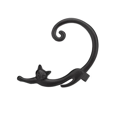 Adorable Feline Clip On Ear Cuff Wrap Earring