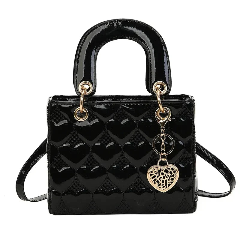 Luxury Quilted Square Handle Crossbody Handbag